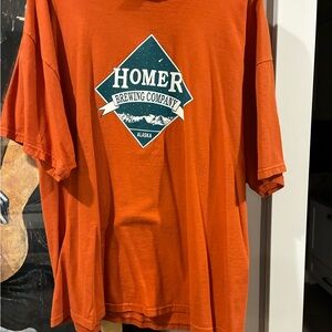 Gildan Ultra Cotton Orange T-Shirt * Homer Alaska Brewing Co.
